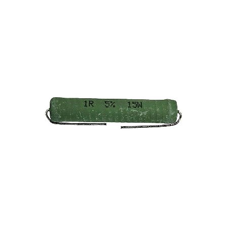Resistor 1R 15W 5% Axial Verde