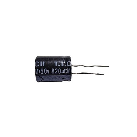 Capacitor Eletrolítico 820uF x 50V RD 105º T.I.CII