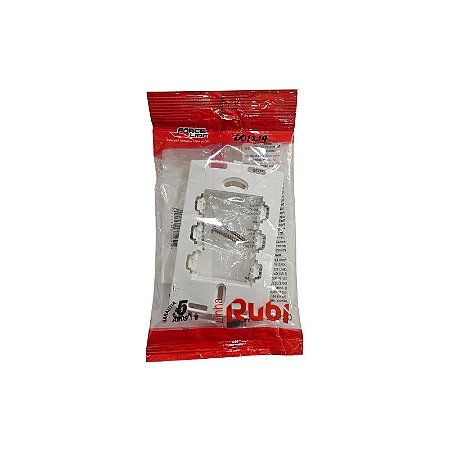 Suporte Tomada Grade Horizontal  4x2 Force Line Linha Rubi