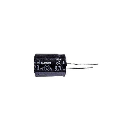 Capacitor Eletrolítico 820uF x 63V 105º Nichicon