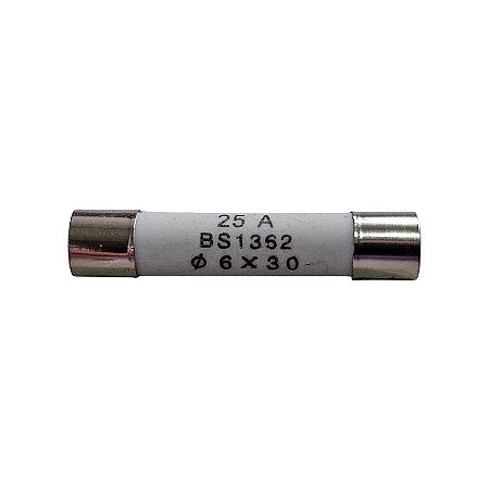 Fusível 25A 250V Grande 6X30 Cerâmica