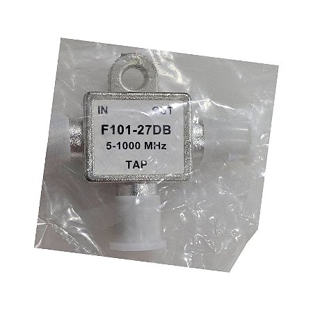 Tomada Blindada Conector F Tap F101-27DB 5-1000Mhz