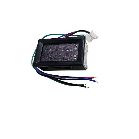 Voltímetro Amperímetro Digital 100V 10A Azul