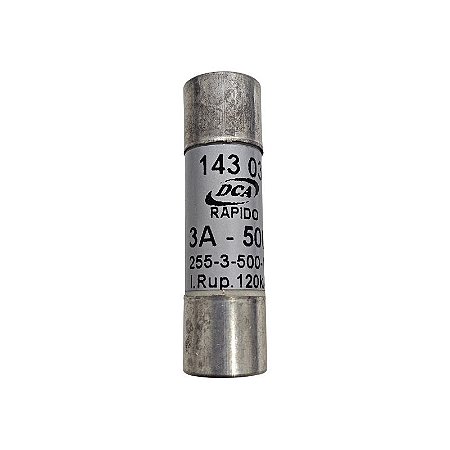 Fusível 3A 500V 14x51 255-3-500-120K Rápido Dca