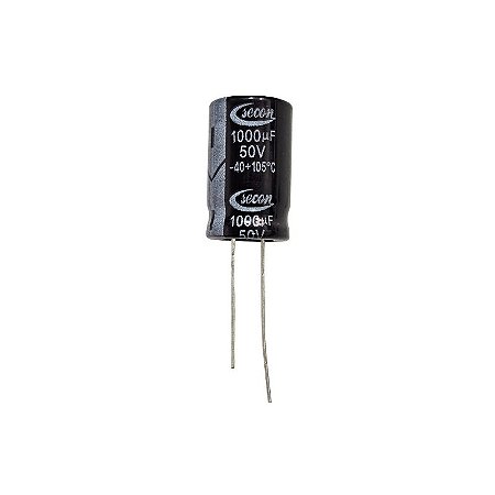 Capacitor Eletrolítico 1000uF x 50V RD 105º Secon