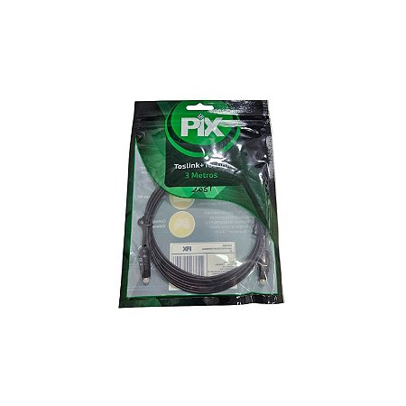 Cabo Optico Toslink 3M Preto Pix