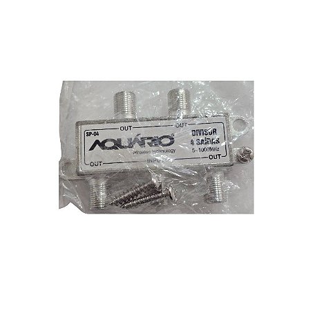 Splitter Divisor 4 Saídas Aquário SP-04 5-1000Mhz
