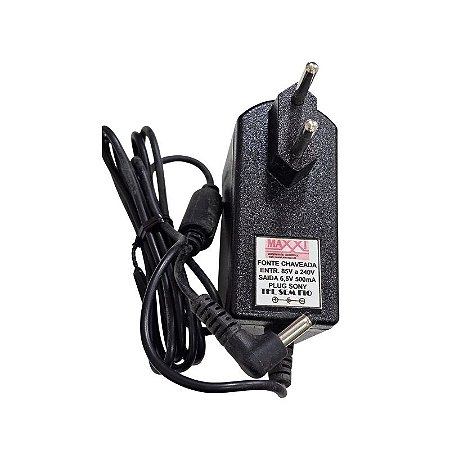 Fonte Chaveada Para Telefone Sem Fio Entrada 85 A 240V Saída 6,5V 500mA Plug Sony Maxxi
