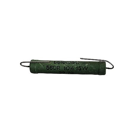 Resistor 560R 15W 10% Axial Verde
