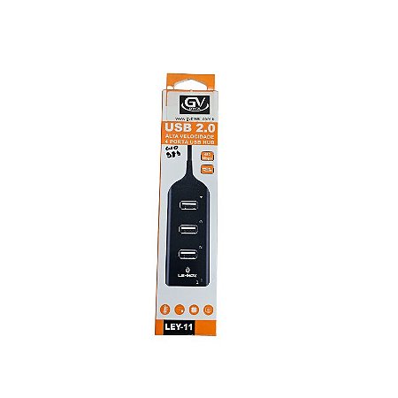 Hub Usb 2.0 4 Portas Hub.871 Ley-11 Preto Lehmox