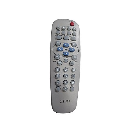 Controle Remoto Para Tv Philips 2.1.167 Cinza