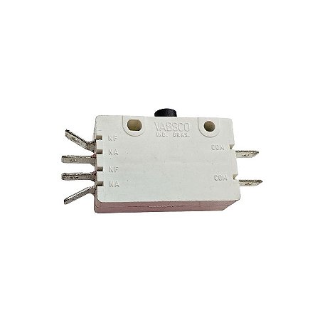 Chave Micro Switch 6 Contatos NA NF Branca Vabsco