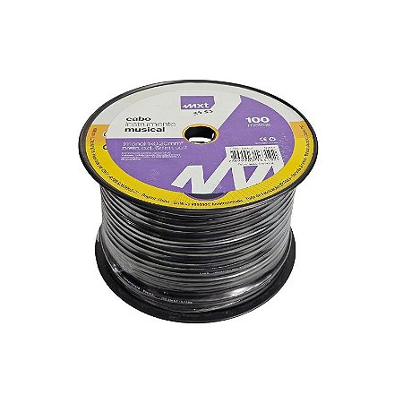 Cabo Instrumento Musical 1x0,20MM² 100M Preto Mxt