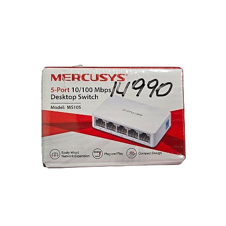 Switch Mercusys 5 Portas 10/100mBPS Desktop MS105