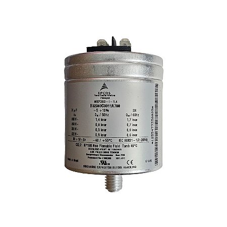 Capacitor Polipropileno 1,67KVar x 380V 30,7uF Epcos B32340C3011A780