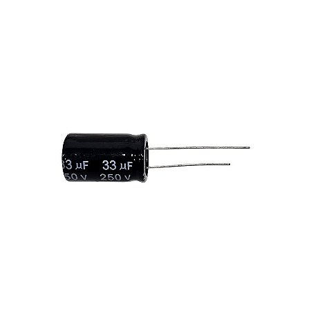 Capacitor Eletrolítico 33uF x 250V RD 105º Topway