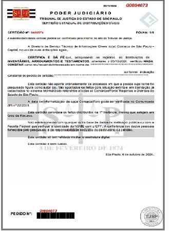 CERTIDÃO DE  FALÊNCIAS, CONCORDATAS, RECUPERAÇÕES JUDICIAIS E EXTRA JUDICIAIS