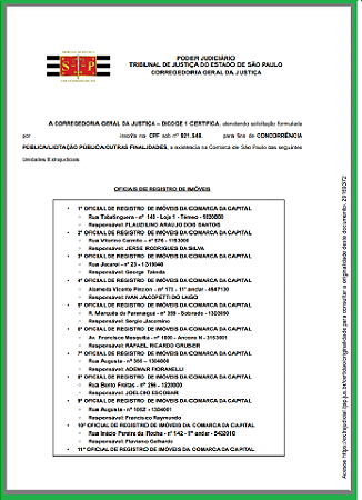 CERTIDAO DE CONCORRENCIA PÚBLICA - ANTIGA DEPRI OU DE DISTRIBUIÇÃO