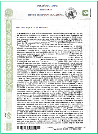 CERTIDAO DE ESCRITURA DE ATA NOTARIAL