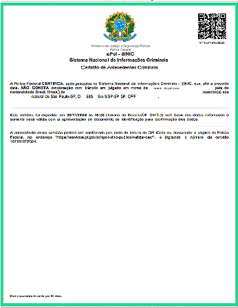 CERTIDAO DE ANTECEDENTES CRIMINAIS - EPOL