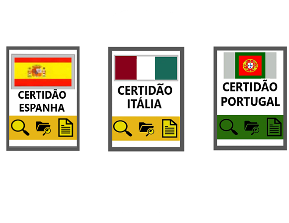 PESQUISA DE CERTIDÕES EM PORTUGAL, ITALIA E ESPANHA