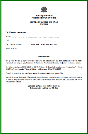 STM -  CERTIDAO NEGATIVA DE AÇÕES CRIMINAIS