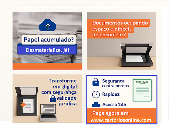 DESMATERIALIZAÇÃO DE DOCUMENTOS  AUTENTICAÇÃO ONLINE