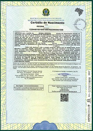 Brasil Certidão de Nascimento Online
