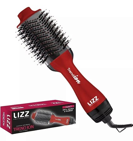 Escova Tourmaline Alisadora Antifrizz 3 Em 1 Lizz Trend Íon
