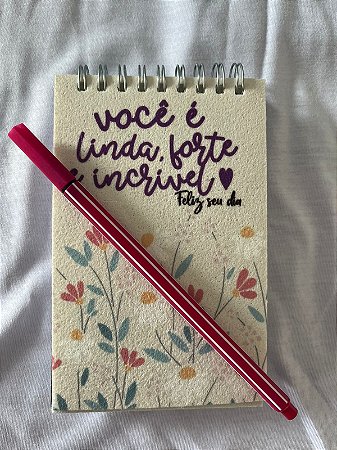 KIT BLOCO DE ANOTAÇÕES E CANETA
