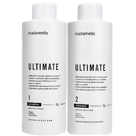 Kit Progressiva Madamelis Ultimate Shampoo + Máscara 1L