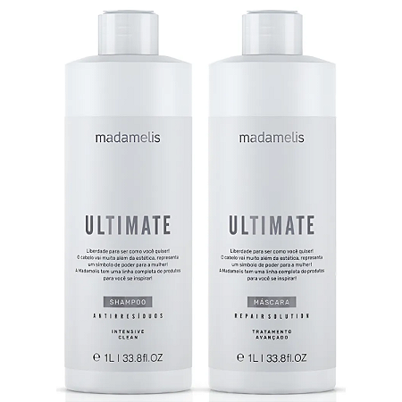 Kit Progressiva Madamelis Ultimate Shampoo + Máscara 1L