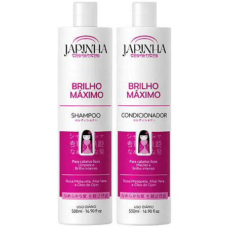 Japinha Brilho Máximo Shampoo e Condicionador 500ml
