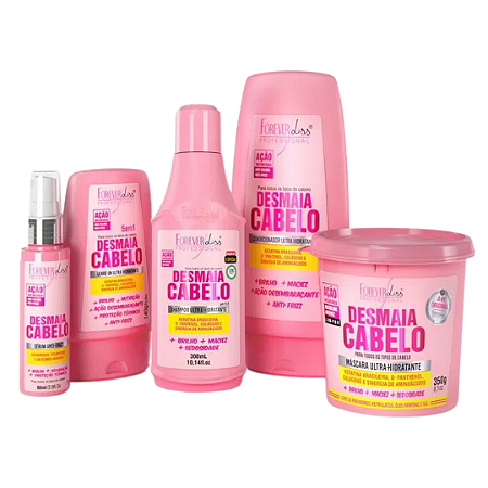 Kit Forever Liss Desmaia Cabelo Completo Máscara 350g