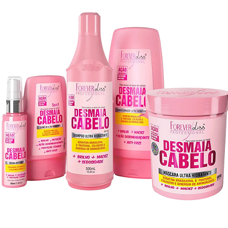 Kit Forever Liss Desmaia Cabelo Completo Máscara 950g
