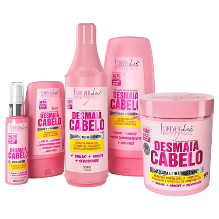 Kit Forever Liss Desmaia Cabelo Completo Máscara 950g – Hidratação Profunda