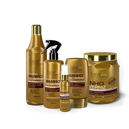Kit Forever Liss Banho De Verniz Máscara 1kg
