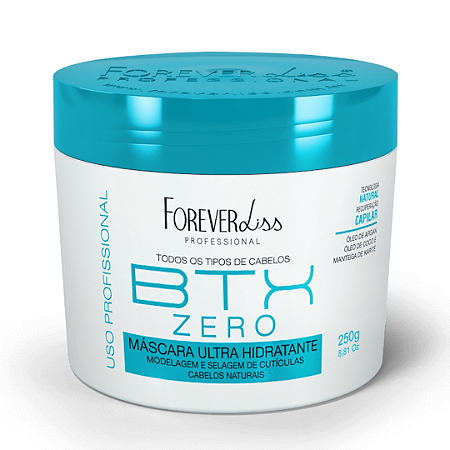 Forever Liss Máscara BTX Zero 250g Tratamento Anti Frizz e Volume