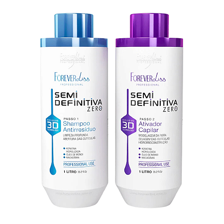 Kit Progressiva Semi Definitiva S/formol Forever Liss 1L