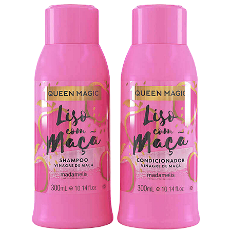 Kit Madamelis Liso com Maçã Shampoo + Condicionador 300ml