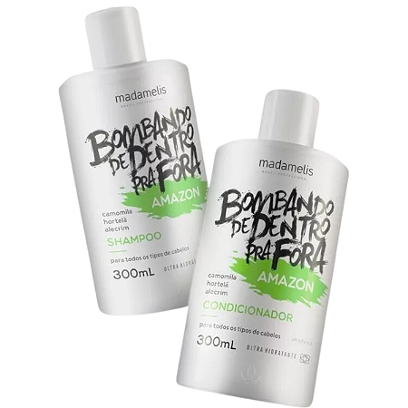 Kit Madamelis Shampoo e Condicionador de Dentro pra Fora 300ml