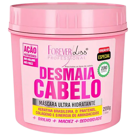 Máscara Ultra Hidratante Desmaia Cabelo Forever Liss 200g
