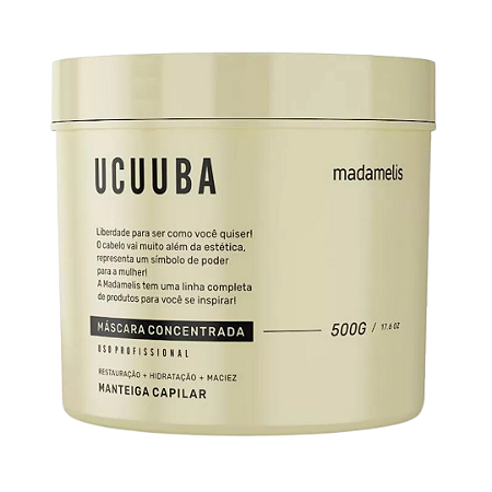 Máscara Madamelis Manteiga de Ucuuba 500g Original!
