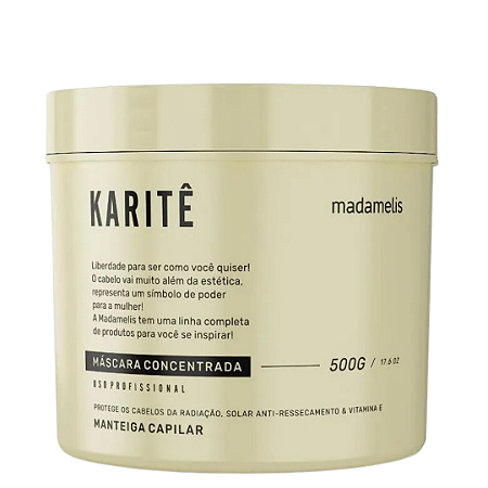 Máscara Madamelis Manteiga de Karitê 500g Original!