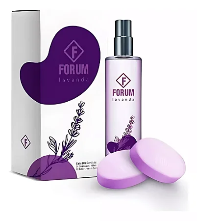 Kit Forum Lavanda Deo Colônia 150ml + 2 Sabonetes 80g