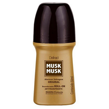 Desodorante Antitranspirante Musk Musk Roll-on 50ml Delikad