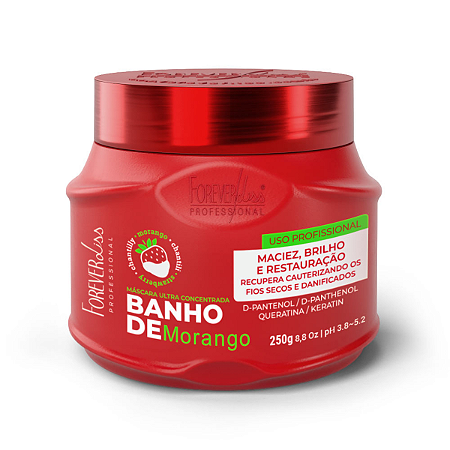 Máscara Banho de Verniz Morango Forever Liss 250g