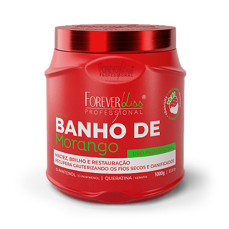 Máscara Banho de Verniz Morango Forever Liss 1kg