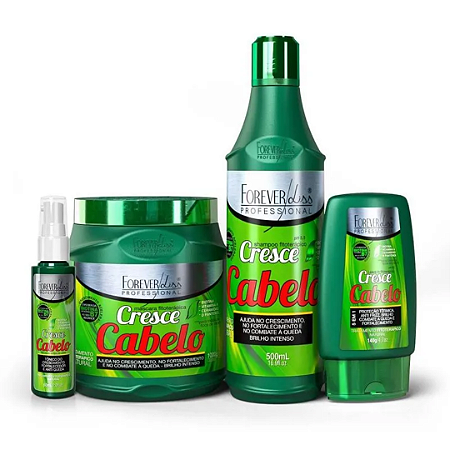 Kit Completo Forever Liss Cresce Cabelo Tratamento com Ativos Naturais 1Kg Original!
