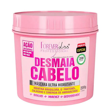 Forever Liss Desmaia Cabelo Máscara Ultra Hidratante 200g